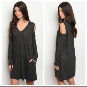 MTS cold shoulder dress Large NWOT